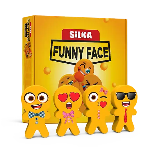 Silka Funny Face Kurabiye Adam Figürlü Silgi - 1