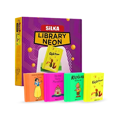 Silka Kitap Figürlü Silgi Neon Renk - Silka (1)