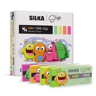 Silka Silgi Neon 4 Renk 24Lü (Art.3) - 2