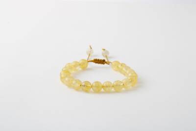 Sitrin 8mm Merdiven Kapama Doğal Taş Bileklik - 2