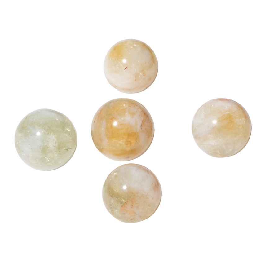 Sitrin Doğal Taş Küre Tımbıl El Taşı - 1