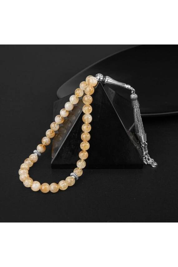 Sitrin Doğal Taş Tesbih 33lük - 8mm - 3