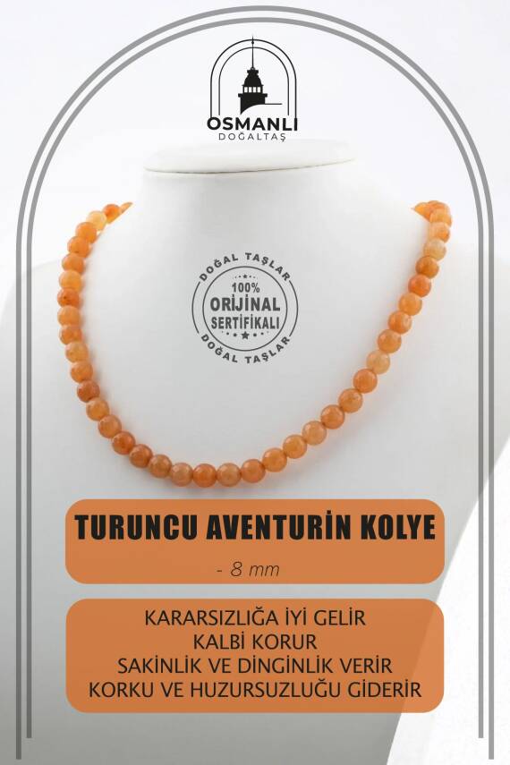 Siyah Göz Akik 6 mm Dizi Doğal Taş Kolye - 1