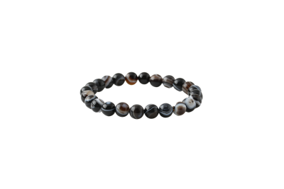 Siyah Göz Akik 8mm Doğal Taş Bileklik - Osmanlı Doğaltaş