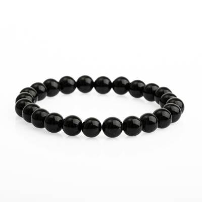 Siyah Turmalin 8mm Doğal Taş Bileklik - 2