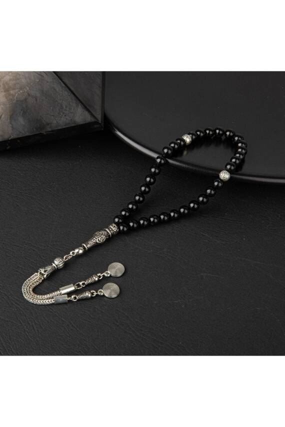 Siyah Turmalin Doğal Taş Tesbih 33lük - 6mm - 1