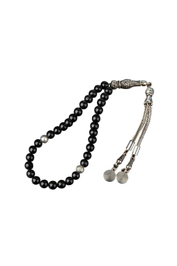 Siyah Turmalin Doğal Taş Tesbih 33lük - 6mm - 3