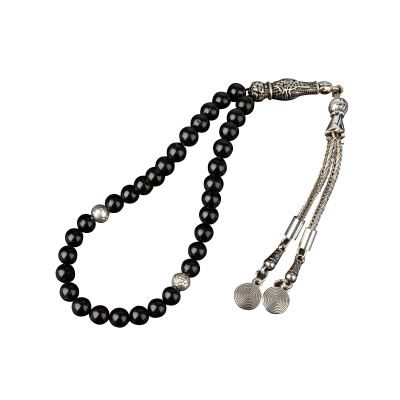 Siyah Turmalin Doğal Taş Tesbih 33lük - 6mm - Osmanlı Doğaltaş