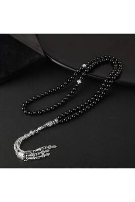 Siyah Turmalin Doğal Taş Tesbih 99luk - 6mm - Osmanlı Doğaltaş