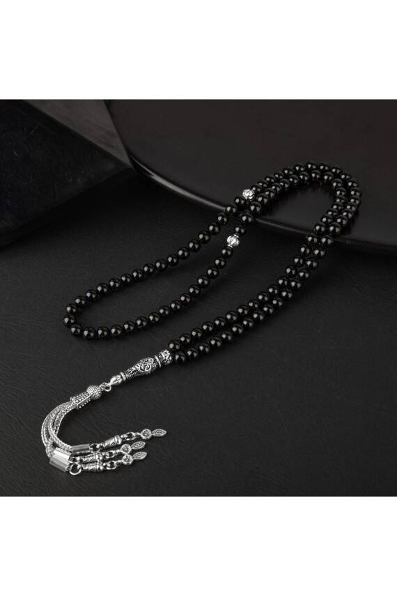 Siyah Turmalin Doğal Taş Tesbih 99luk - 6mm - 1