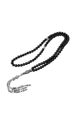 Siyah Turmalin Doğal Taş Tesbih 99luk - 6mm - 3