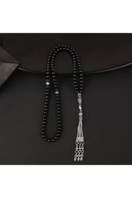 Siyah Turmalin Doğal Taş Tesbih 99luk - 6mm - 4