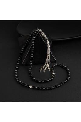 Siyah Turmalin Doğal Taş Tesbih 99luk - 6mm - 5