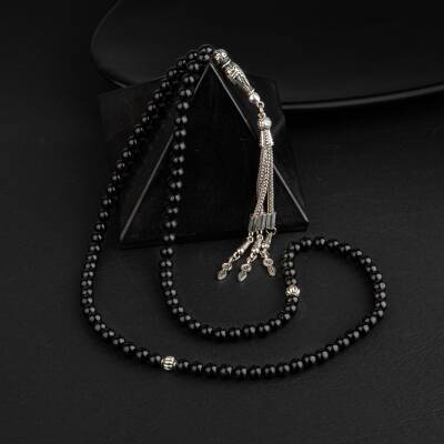 Siyah Turmalin Doğal Taş Tesbih 99luk - 6mm - 3