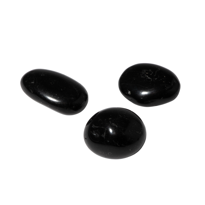 Siyah Turmalin Doğal Taş Tımbıl El Taşı - 2