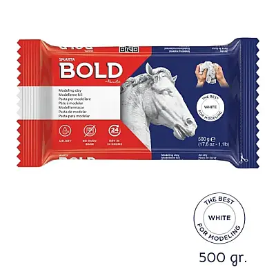 Smarta Bold Kil Hamuru Beyaz 500 gr - 3