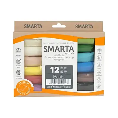 Smarta Hava Ile Kuruyan Modelleme Hamuru Seti 12 Renk - Smarta (1)