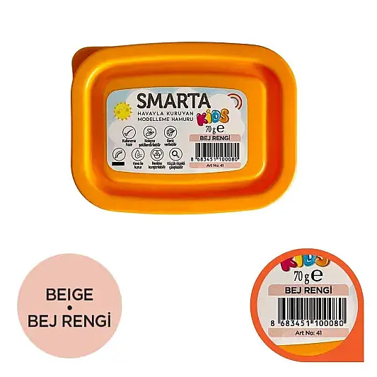 Smarta Kids Modelleme Hamuru 70 gr Bej - 1