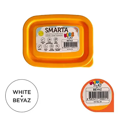 Smarta Kids Modelleme Hamuru 70 gr Beyaz - 1