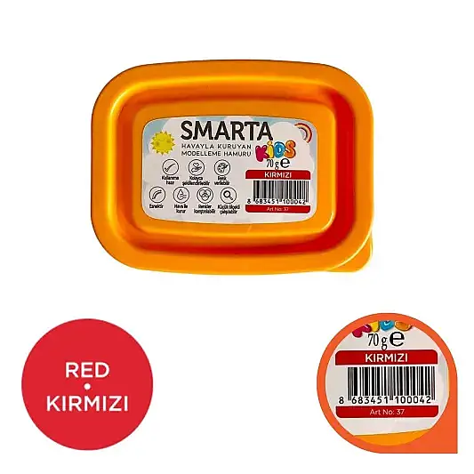 Smarta Kids Modelleme Hamuru 70 gr Kırmızı - 1