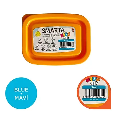 Smarta Kids Modelleme Hamuru 70 gr Mavi - 1