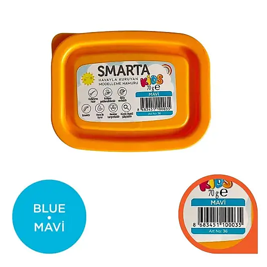 Smarta Kids Modelleme Hamuru 70 gr Mavi - 1