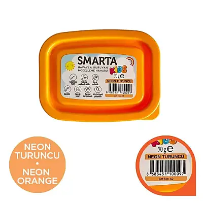 Smarta Kids Modelleme Hamuru 70 gr Neon Turuncu - 4