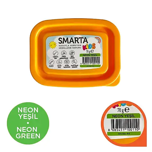 Smarta Kids Modelleme Hamuru 70 gr Neon Yeşil - 2
