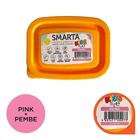 Smarta Kids Modelleme Hamuru 70 gr Pembe - 2