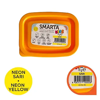 Smarta Kids Modelleme Hamuru 70 gr Sarı - 1