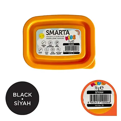 Smarta Kids Modelleme Hamuru 70 gr Siyah - 1
