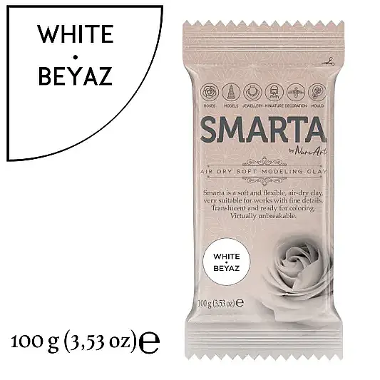 Smarta Modelleme Hamuru 100 Gr Beyaz Renk - 6
