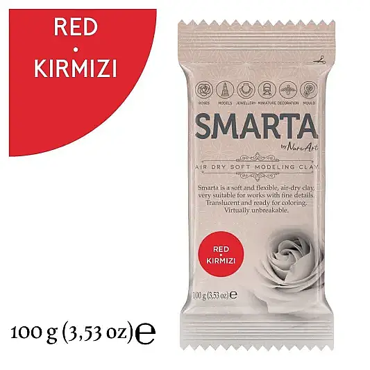 Smarta Modelleme Hamuru 100 Gr Kırmızı Renk - 10