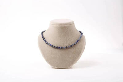 Sodalit 6 mm Dizi Doğal Taş Kolye - Osmanlı Doğaltaş