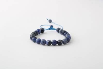 Sodalit 8mm Merdiven Kapama Doğal Taş Bileklik - 2