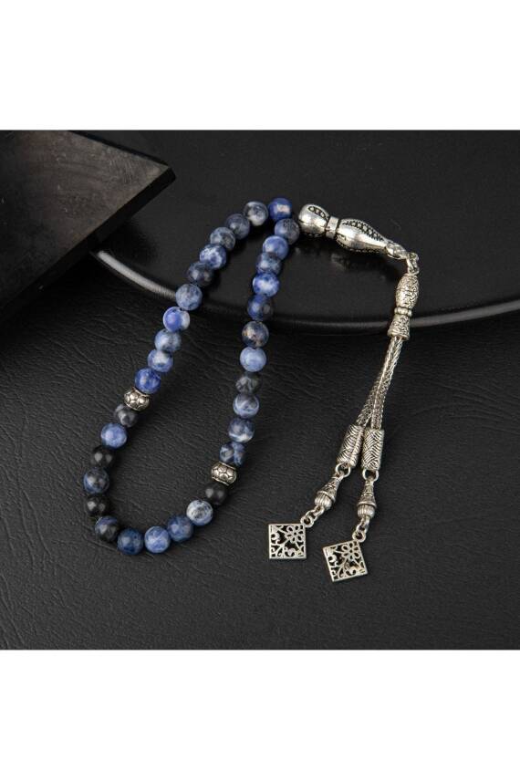 Sodalit Doğal Taş Tesbih 33lük - 6mm - 1