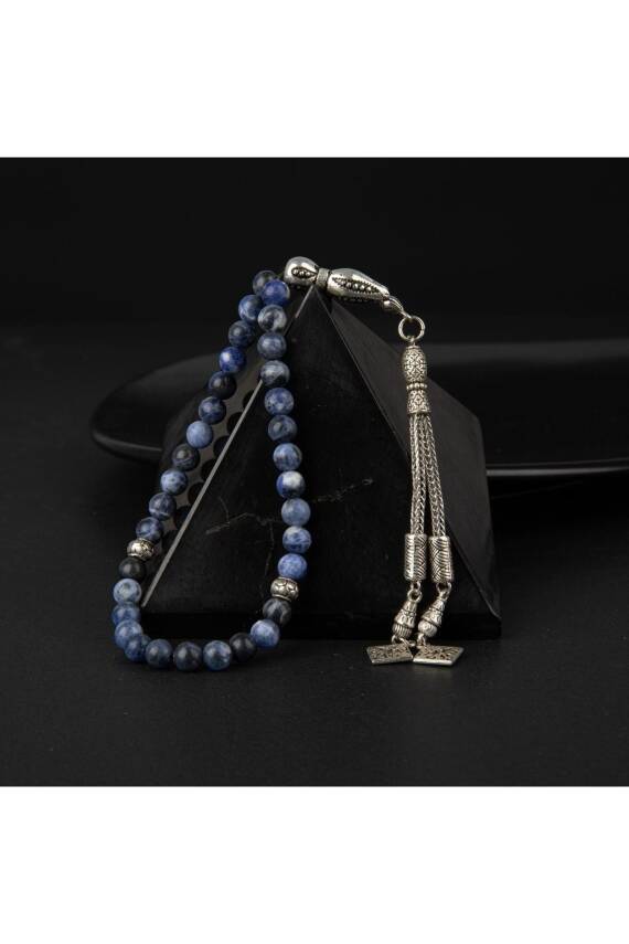 Sodalit Doğal Taş Tesbih 33lük - 6mm - 5