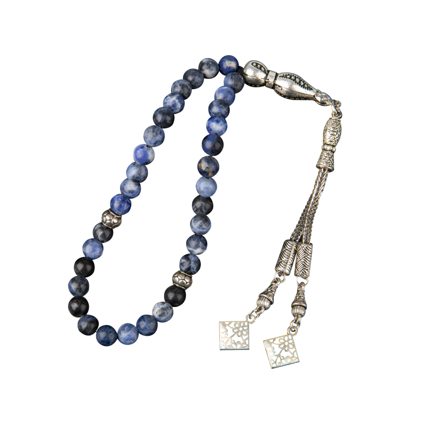 Sodalit Doğal Taş Tesbih 33lük - 6mm - 1