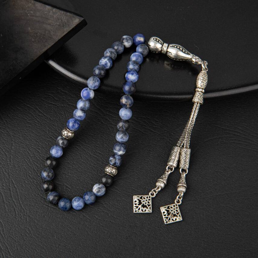 Sodalit Doğal Taş Tesbih 33lük - 6mm - 2