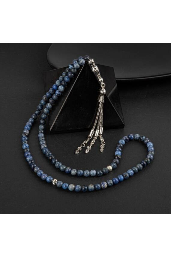 Sodalit Doğal Taş Tesbih 99luk - 6mm - 1