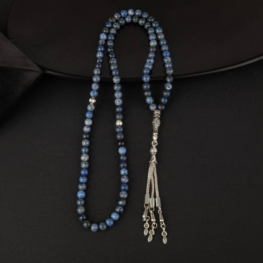 Sodalit Doğal Taş Tesbih 99luk - 6mm - 2