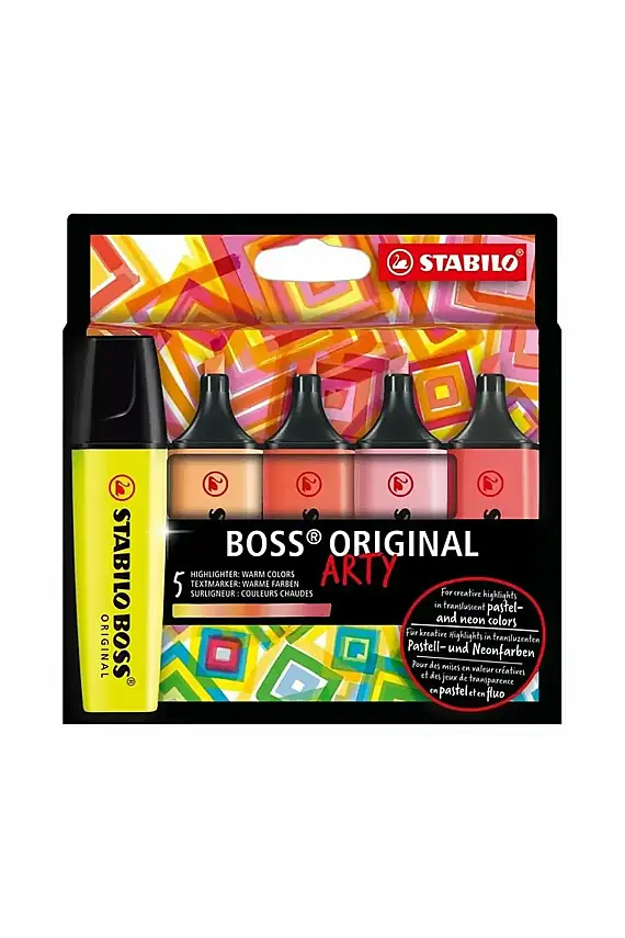 Stabilo Boss Arty Fosforlu Kalem Sıcak Renkler 5 Li - 1
