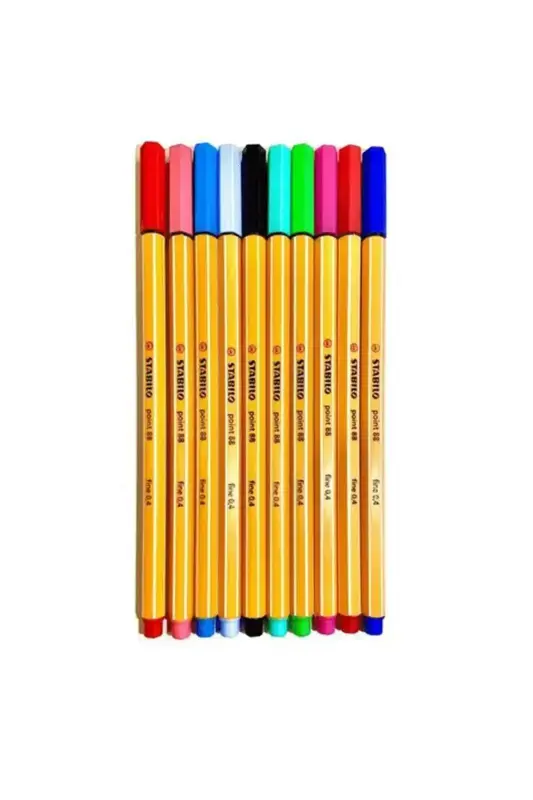 Stabilo Point 88 Keçeli Kalem 10 Lu İnce Uç Askılı Paket - 1