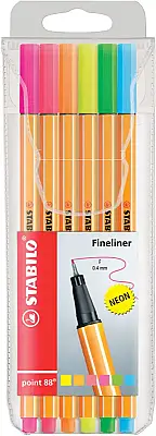 Stabilo Point 88 Keçeli Kalem Neon Renk 6 Lı İnce Uç - Stabilo (1)