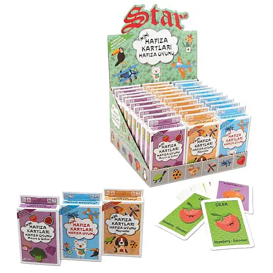 Star Mini Hafıza Oyun Kartları Hayvanlar - 2