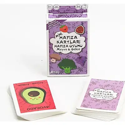 Star Mini Hafıza Oyun Kartları Meyve ve Sebzeler - 1