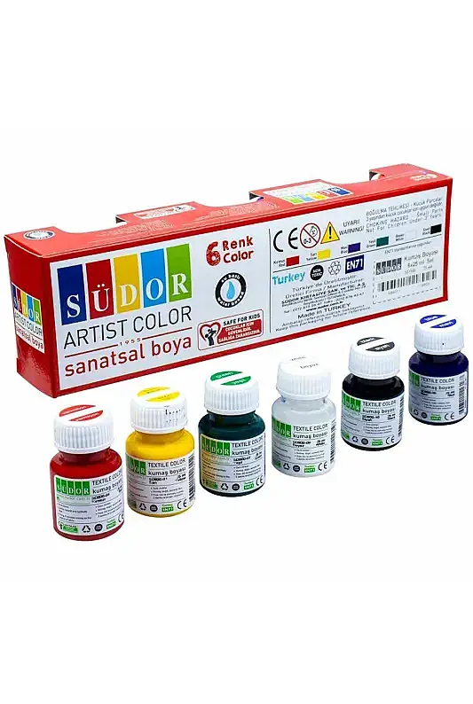 Südor Kumaş Boyası Set 6 Renk 25 ml - 2