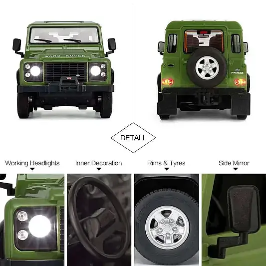 Sunman Land Rover Defender Uzaktan Kumandalı Işıklı Araba 1:14 - 4