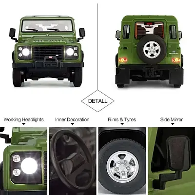 Sunman Land Rover Defender Uzaktan Kumandalı Işıklı Araba 1:14 - 5
