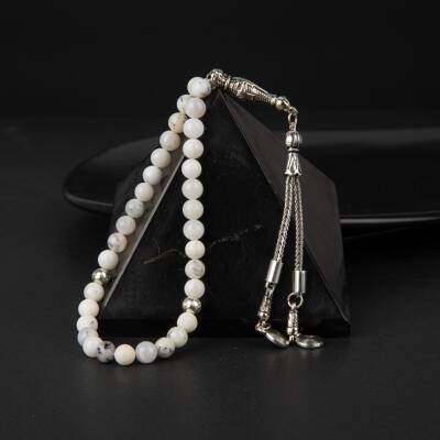 Süt Opal Doğal Taş Tesbih 33lük - 6mm - 2